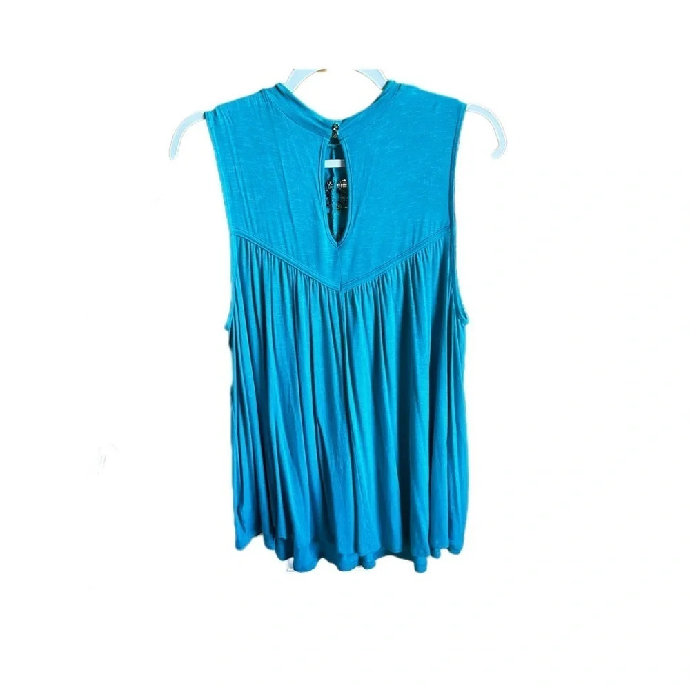 Apt. 9 Women's Large Teal Flowy Sleeveless Blouse​ - Picture 4 of 8